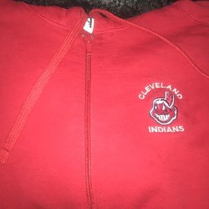 Antigua Cleveland Indians zip up hoodie